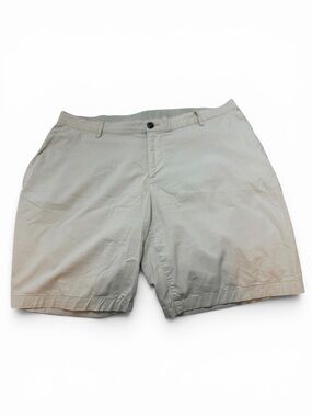 Faherty Light Beige Flat Front Chino Khaki Shorts Size 38